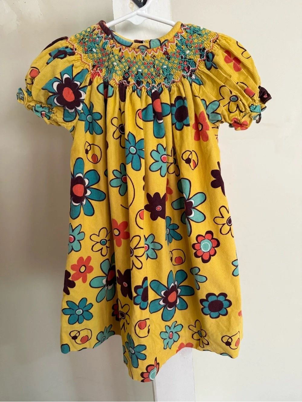 The Smocked Giraffe Smocked Bishop Dress
